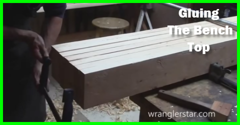 gluing up a bench top