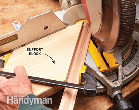 how to cut large angles on a miter saw