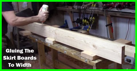 How to glue boards to width