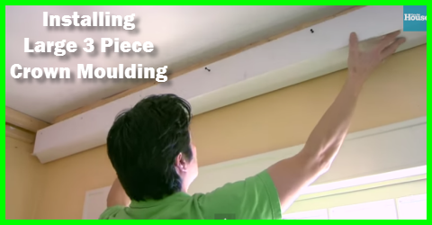 How to install 3 piece crown moulding
