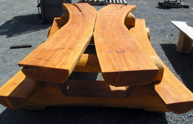 crooked log table