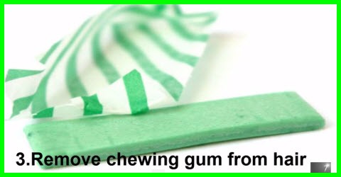 remove chewing gum from hair