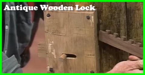 antique wooden lock