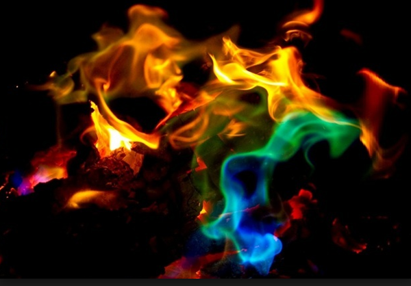 colored flames