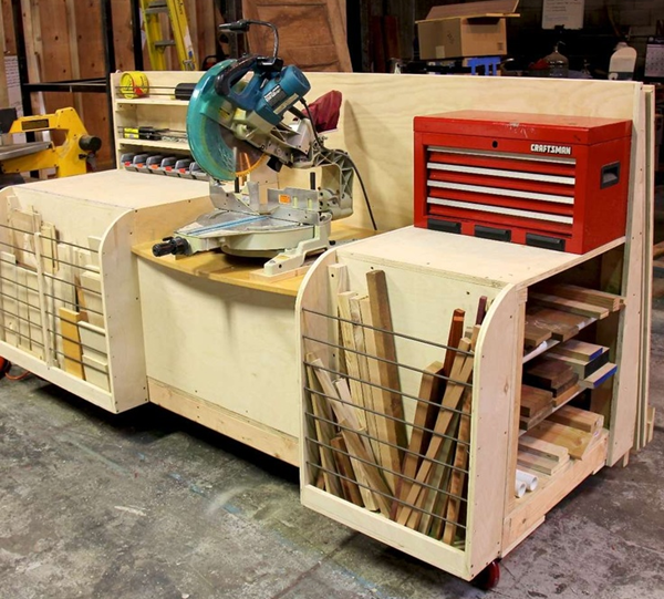 miter saw bench storage