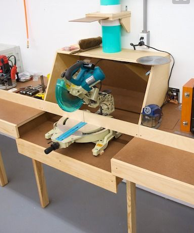 miter saw bench dust colector