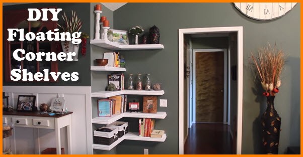 how to build floating corner shelves