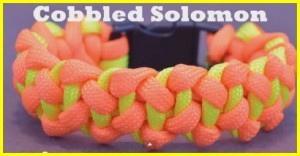 Cobbled Salmon Paracord Survival Braclet