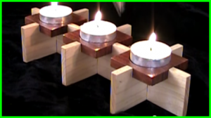 Scrap Wood Candle Holder