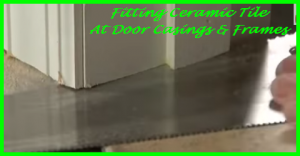 How to cut tile at door casings