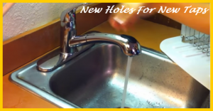 How to drill new holes in a sink