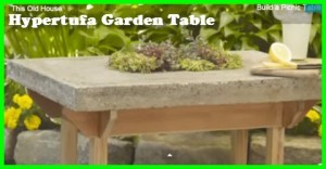 How to build a garden table with a hypertufa planter top