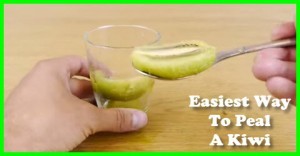 Easiest way to peel a kiwi