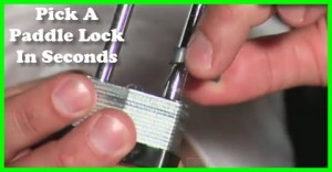 How to pick a paddle lock in seconds