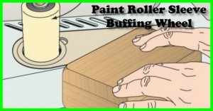 Paint roller sleeve for buffing a wax finish
