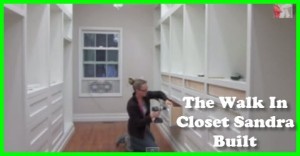 How Sandra built her dream walk in closet cabinets