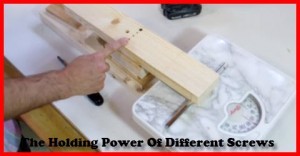 testing the holding power of screws