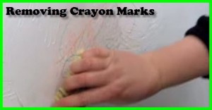 Removing crayon marks