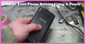 Charge your phone batery using a pencil