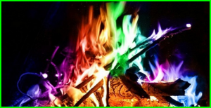 Colored Campfire flames