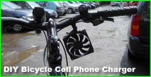 DIY bicycle cell phone charger